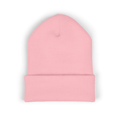 OAS Custom Embroidered Classic Cuffed Beanie - Bright Yellow Paw Print Design