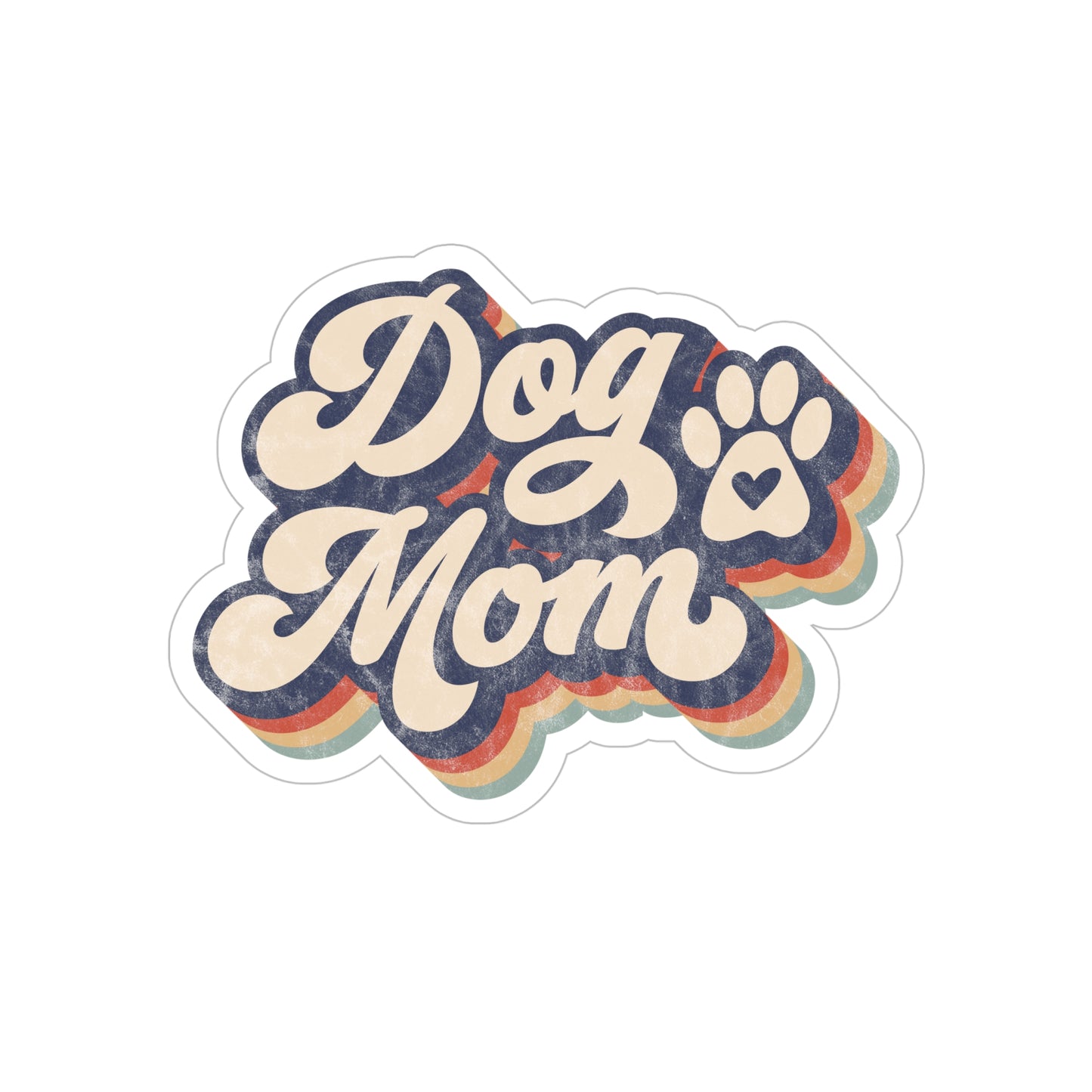 Dog Mom Outdoor Stickers, Die-Cut, 1pc