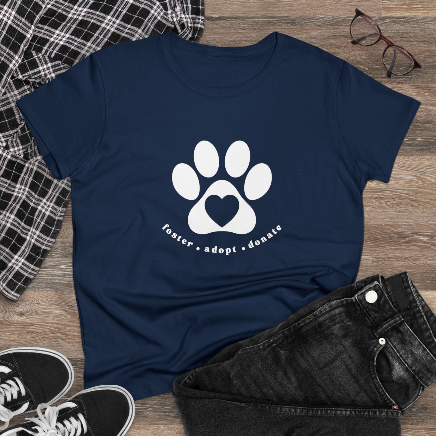 Helping Paw Women's Midweight Cotton Tee