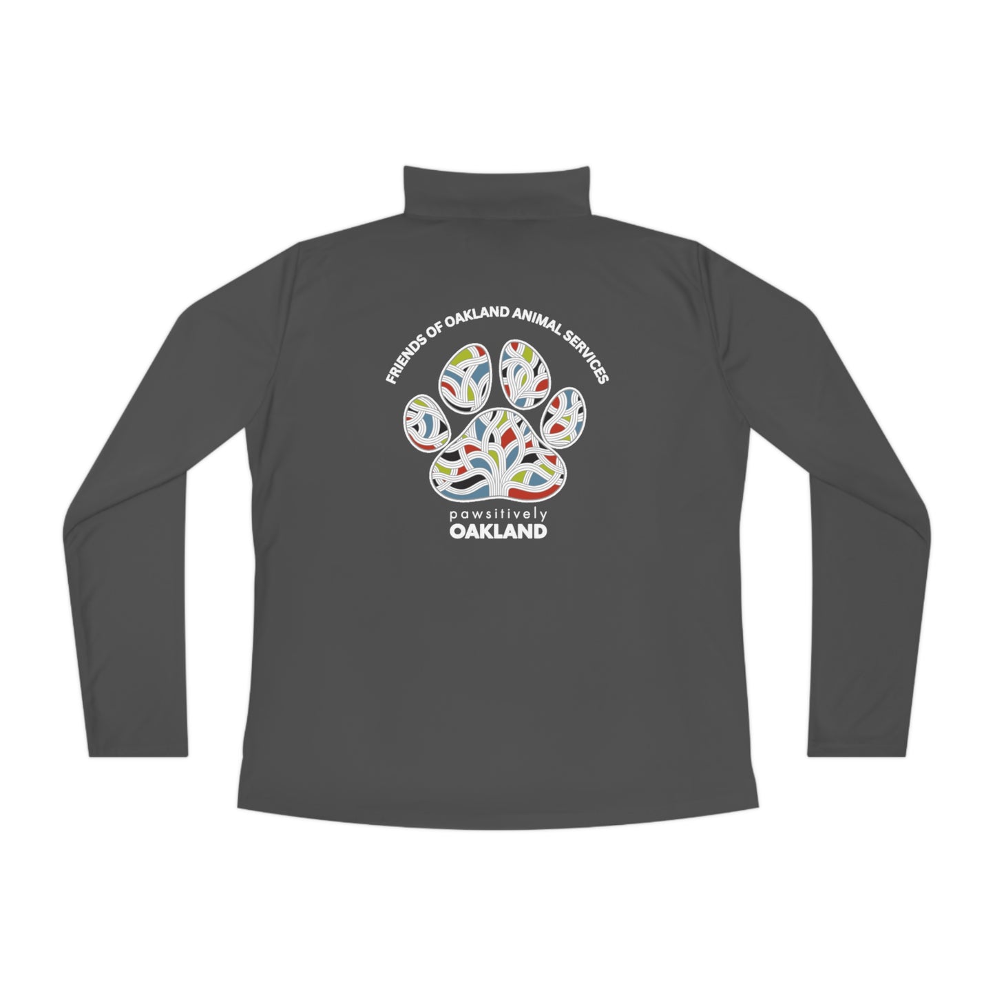 Pawsitively Oakland Ladies Quarter-Zip Pullover