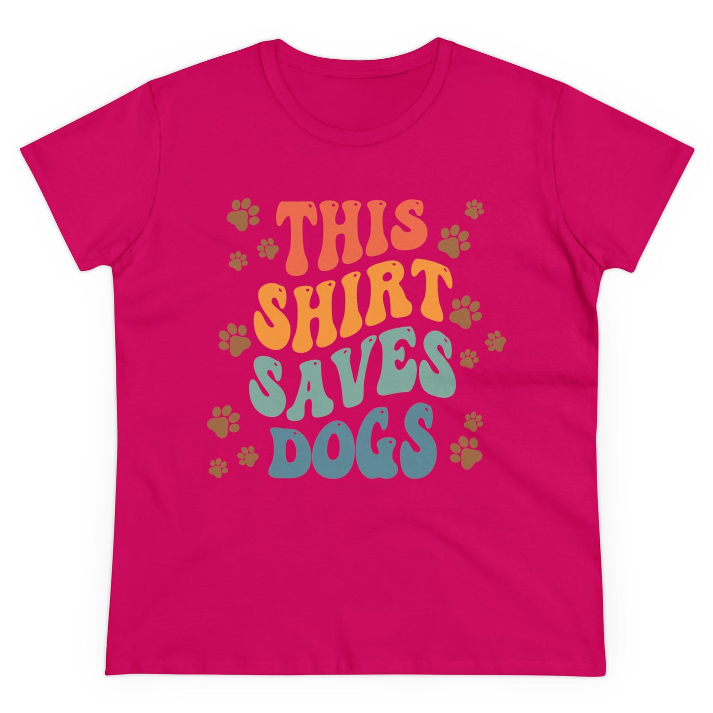 This Shirt Saves Dogs Women's Midweight Cotton Tee