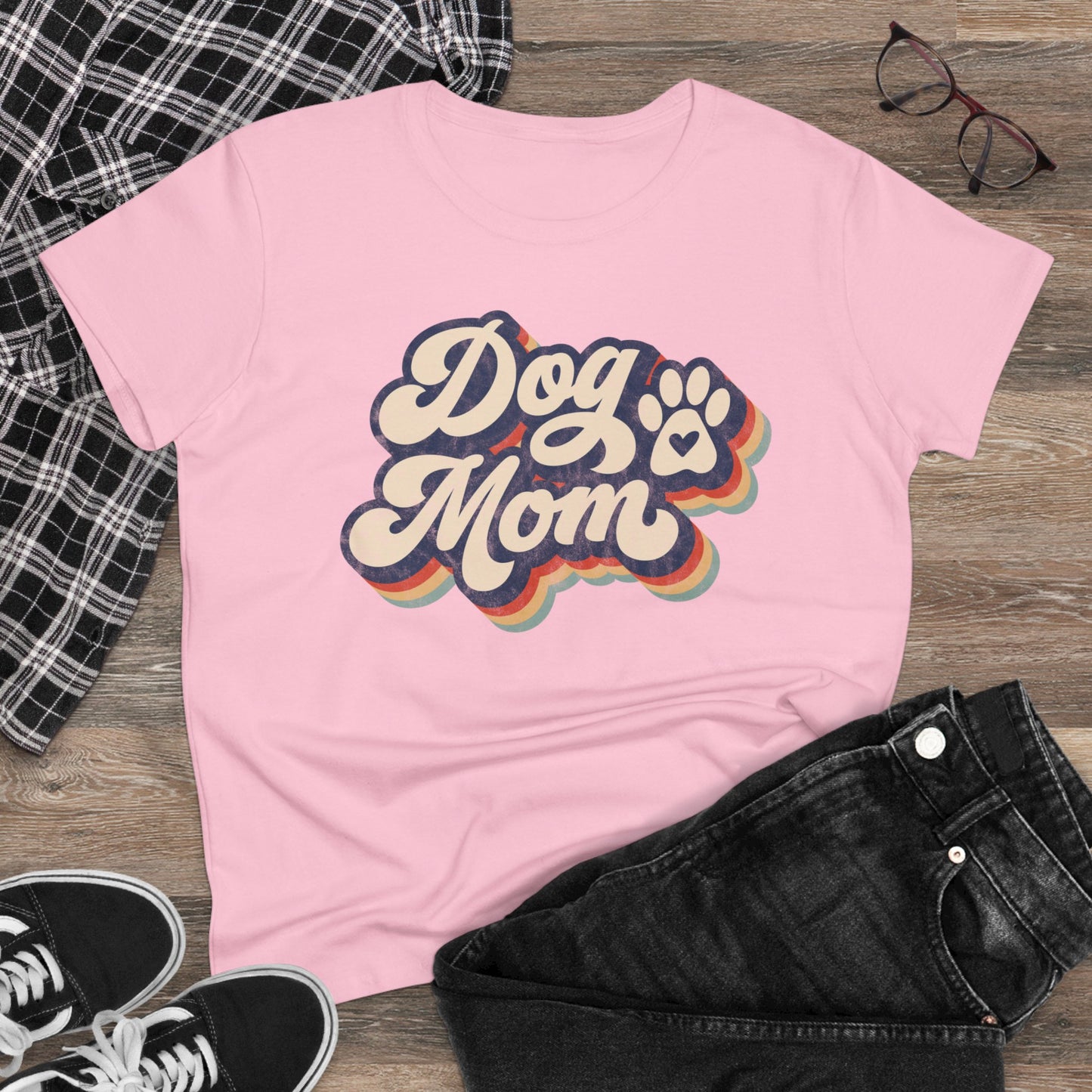 Dog Mom Women's Midweight Cotton Tee