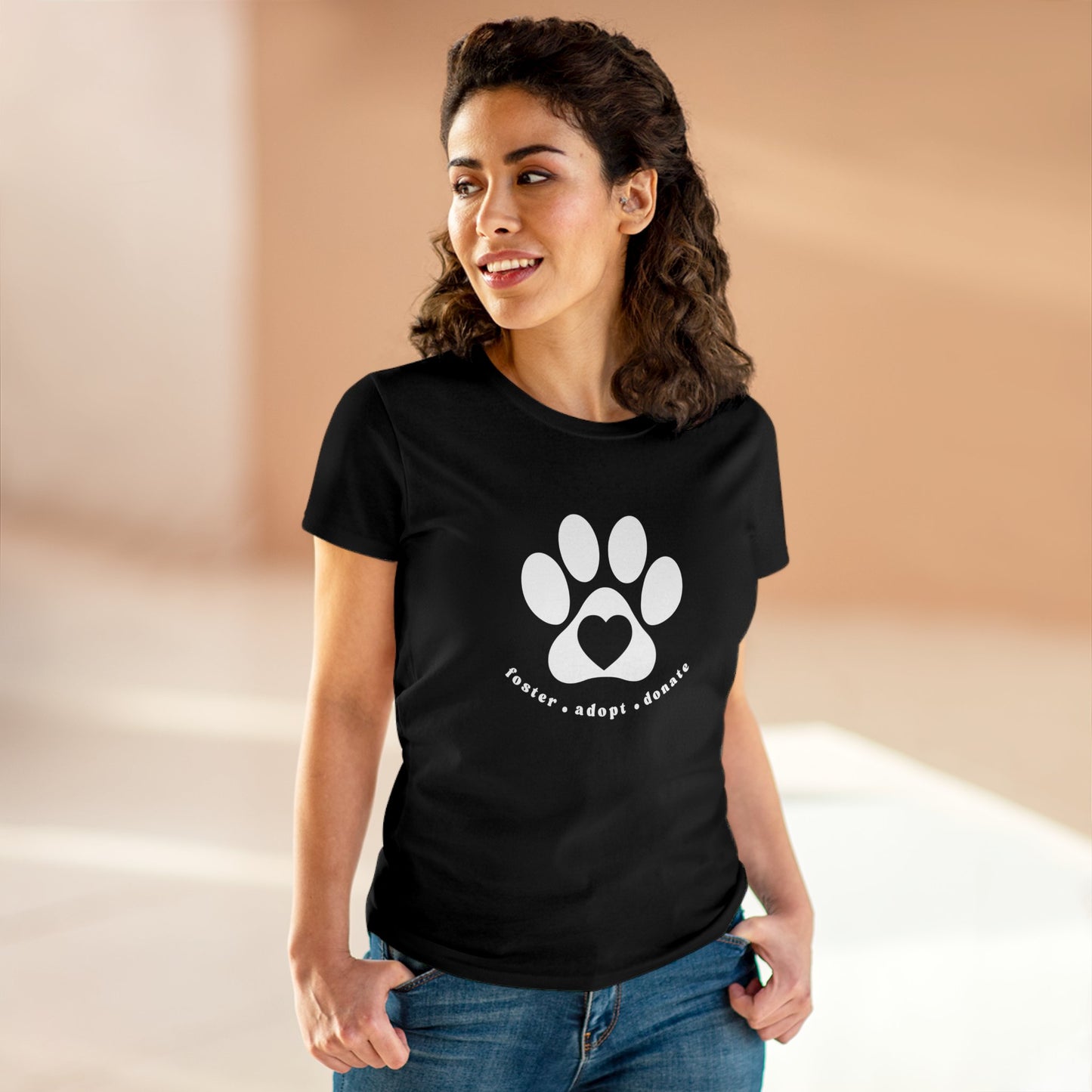 Helping Paw Women's Midweight Cotton Tee